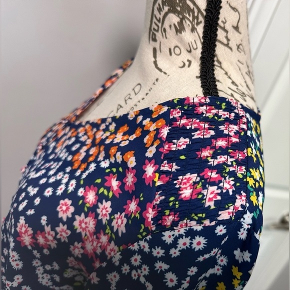 👗 Nanette Lepore Asymmetrical Dress - Navy Blue Floral (Size US 2, UK 6) 🌸 - Picture 7 of 13